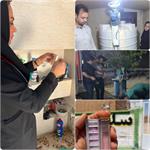 رفع مشکل گندزدایی تاسیسات آبرسانی ۴ روستای تشان غربی بهبهان