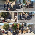 رفع شکستگی خطوط شبکه توزیع آب شهر منصوریه