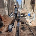 رفع مشکل سرریز فاضلاب کوچه شهید پاپی بهبهان