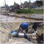 اتمام عملیات اصلاح شکستگی خط انتقال آب در شهر شادگان
